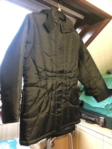 School Winter Black Padded Long Coat Worm Hood Unisex 11 - Picture 1 of 6