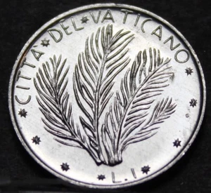 Vatican City FAO Lira, 1971 Gem Unc~RARE~110,000 Minted~Palm Sprigs~Free Ship - Picture 1 of 2