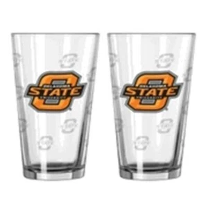 Oklahoma State Cowboys 16 oz Pint Glass - 3 Color - Picture 1 of 1