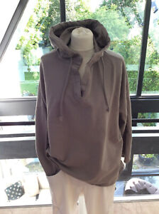 Italy Hoodie Damen oversize Pullover, Pulli Gr. L-XL 40-42-44, oversize, Taupe