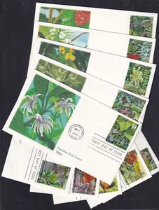 2010 Nature of America: Hawaiian Rain Forest Sc 4474 FDCs 10 Fleetwood cachets - Picture 1 of 3