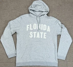 Nike NCAA Florida State Gray & White Long Sleeve Hoodie Size Large - Picture 1 of 9