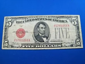 BILLETE DE $5 ESTADOS UNIDOS 1928C (skupm15) - Imagen 1 de 2