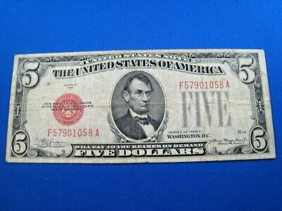1928C  $5 UNITED STATES NOTE      (skupm15) - Image 1 of 2