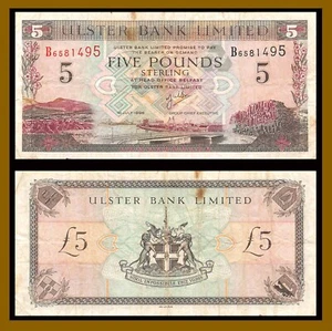 Northern Ireland 5 Pounds, 1998 P-335 Ulster Bank Cir - Picture 1 of 1