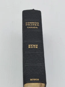 Rare Pocket Size Musson Common Prayer Canada Hymn Book Leather Gold Color Edge - Foto 1 di 5