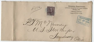 1895 Toledo Ohio Uprated Penalty Cover 8ct kleine Banknote [H.1458] - Bild 1 von 3
