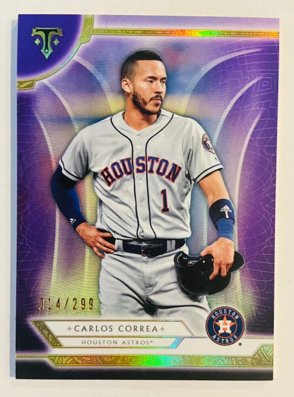 2018 Topps Triple Threads CARLOS CORREA Amethyst Purple #'d /299
