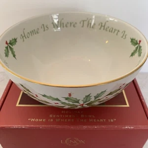 Lenox Holiday Spruchschale "Home Is Where The Heart Is" mit Box - Bild 1 von 7