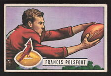 Francis Polsfoot 1951 Bowman Rookie #136 Chicago Cardinals VG-EX ST |0424