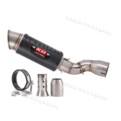 Silenciador trasero tubo medio sistema escape motocicleta Honda CBR1000RR 2017-2025 2" Foto 1 de 4