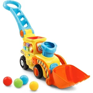 VTech Pop-a-Balls Push Pop Bulldozer Interactive Learning Toy Toddlers Builder - Picture 1 of 15