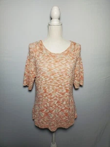 Villager By Liz Claiborne Short Sleeve Colorful Sweater Women's Size Large. - Picture 1 of 8