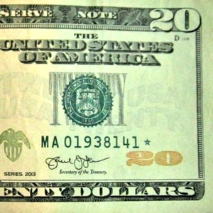 2013 $20 Dollar Bill *Star*Note* U.S Federal Reserve Note 1938 Birth !!!! ⭐340⭐ - Picture 1 of 3