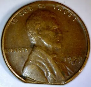 1929s ERROR STRAIGHT CLIPPED Lincoln Wheat Cent Coin NICE Rare Type Clip NR - Picture 1 of 2