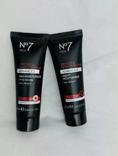 No7 Men Protect and Perfect Intense Advanced Day and Night Moisturiser 25ml x2 - Image 1 of 1