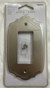 allen + roth Yalden 1-Gang Brushed Nickel Zinc Indoor Decorator Wall Plate - Picture 1 of 2