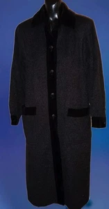 Abrigo largo negro de lana vintage Yves Saint Laurent Variation talla 38 - Imagen 1 de 6