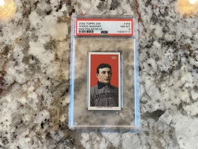 Honus Wagner 2002 Topps 206 MINI POLAR BEAR BACK #456. RARE AS PSA POP IS ONLY 1 - Image 1 of 4
