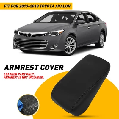 Cubierta reposabrazos tapa consola central cuero negro para Toyota Avalon 2013-2018 Foto 1 de 4
