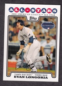 2008 Topps baseball card #UH288 Tampa Bay Rays Evan Longoria all-star - Picture 1 of 2