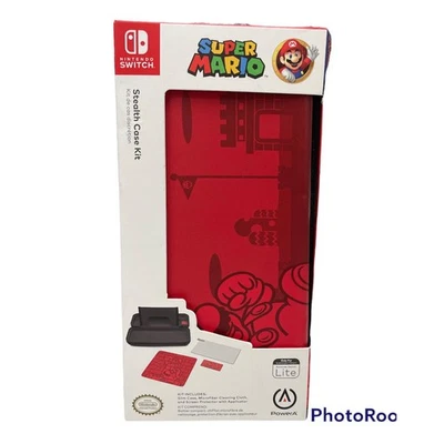NUEVO Nintendo Switch Lite Slim Stealth Estuche Kit Protector Pantalla Super Mario Bros Foto 1 de 4
