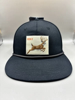 Edtrek Dear Hat Cap Youth SnapBack 黑色布贴户外狩猎 — 第 1/4 张图片