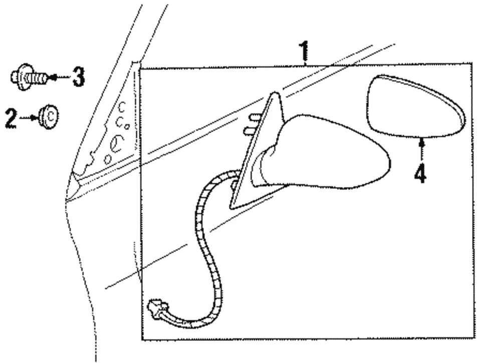Conjunto de espejo retrovisor GM 25726589 genuino Foto 1 de 1