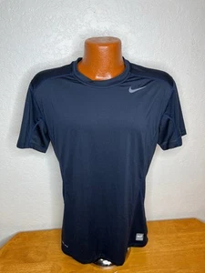 Camisa Atlética Para Hombre Nike Pro Dri Fit Ajustada S/S Mediana M - Azul Marino - Poliéster - Imagen 1 de 5