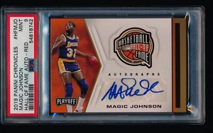 2019 Panini Chronicles HOF Auto Red MAGIC JOHNSON PSA 9 - Picture 1 of 2