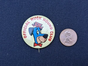 Spilla bottone cartone animato Hanna Barbera vintage 1960 UFFICIALE HUCK HOUND CLUB - Foto 1 di 4
