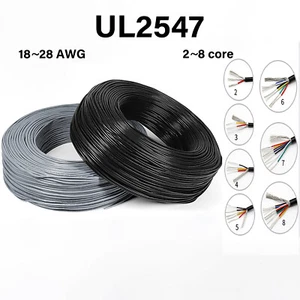 Cable blindado de cobre UL2547 2 3 4 5 6 núcleos cable de señal de auriculares de audio 22-28 AWG - Imagen 1 de 4