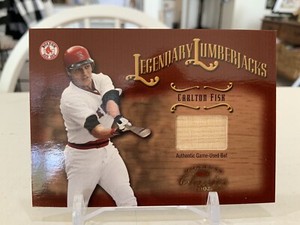 2002 DonRuss Classics Legendary Lumberjacks, Game Bat, Carlton Fisk, #178/500