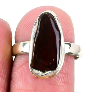 Sacral Chakra Natural Baltic Amber 925 Silver Cluster Anniversary Ring Size 7 - Picture 1 of 7