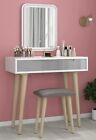 Vanity Dressing Table Set Makeup Desk w/LED Lighted Mirror Drawers Stool