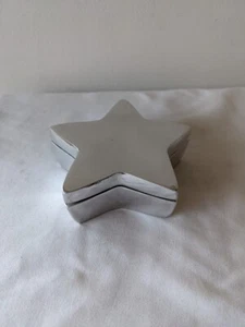 Vintage Holland Boone Polished Pewter Star Trinket Box - Picture 1 of 6