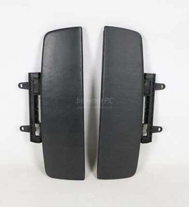 BMW E65 E66 cuero negro consola central reposabrazos cubiertas paneles 2004-2005 OEM - Imagen 1 de 3
