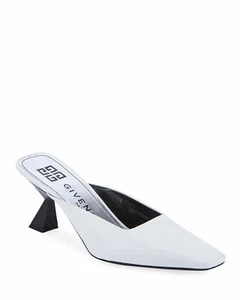 Neu Givenchy Look Book Square Toe Heel Pantoletten Pumps Weiß Eur 38 / US 8 - Bild 1 von 13