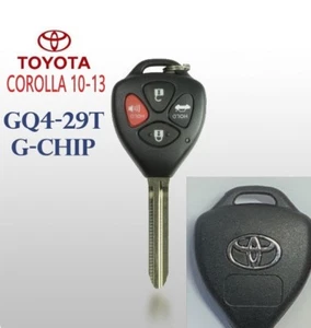 Toyota Corolla 2010-2013 Remote Head Key GQ4-29T (G-Chip) Top Quality USA Seller - Picture 1 of 4