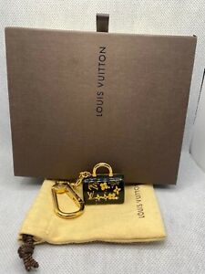 Louis Vuitton Porte Cles Speedy Inclusion Bag Charm Keyring Black Gold M65444