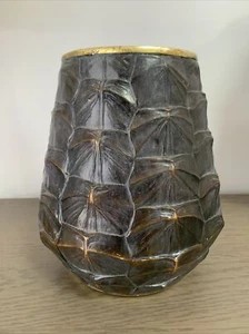 Howard Elliott Collection 10" Resin Tortoise Shell Hemmingway-style Bulbous Vase - Picture 1 of 11