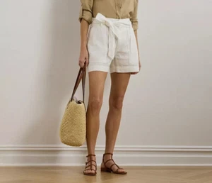 Lauren Ralph Lauren Belted Linen Shorts MSRP $99 - Picture 1 of 4