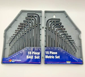 30-Piece Hex Key Wrench Set Allen Wrench (0.028-3/8 Inch, 0.7-10mm) - Picture 1 of 4