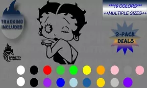 Betty Boop Blowing Kiss Car Window Decal Vinyl Die Cut Laptop Truck Sticker - Picture 1 of 11