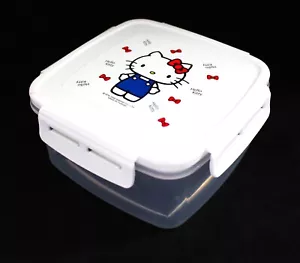 Contenedor de almacenamiento de alimentos Hello Kitty con tapa cierre rápido 5,5" x 5,5" x 2,5" - Imagen 1 de 4
