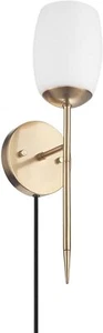 Globe Electric 51635 Raoul 10" Tall Wall Sconce - Matte Brass - Picture 1 of 4
