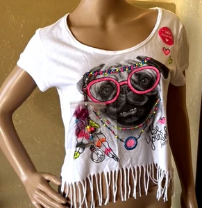 Justice Girls Embellished Summer Top sz 18 - Picture 1 of 9