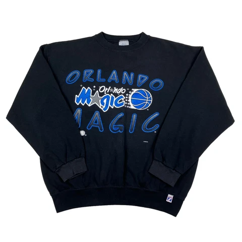 VTG Logo 7 Orlando Magic NBA Basketball Sweatshirt Heavyweight USA Made Size L Cover
