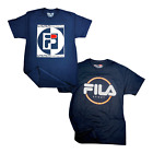 Fila Men's/Unisex Black or Navy Logo T-Shirt - S-2XL - New - Athletic Apparel
