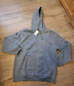 H&M Sweatjacke mit Kapuze Gr. L hellblau NEU - Bild 1 von 3